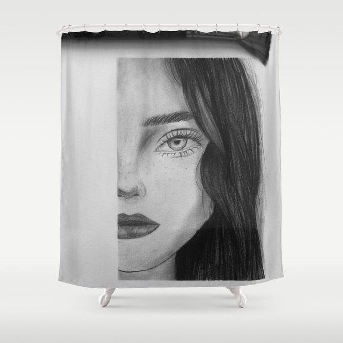 features of clam Shower Curtain