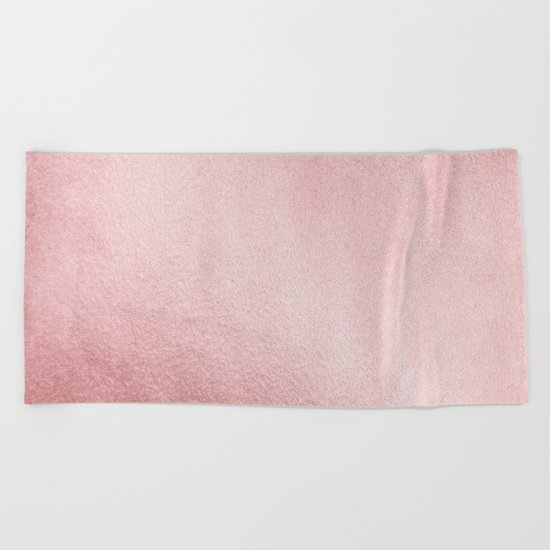 Simply Rose Gold Sunset Beach Towel
