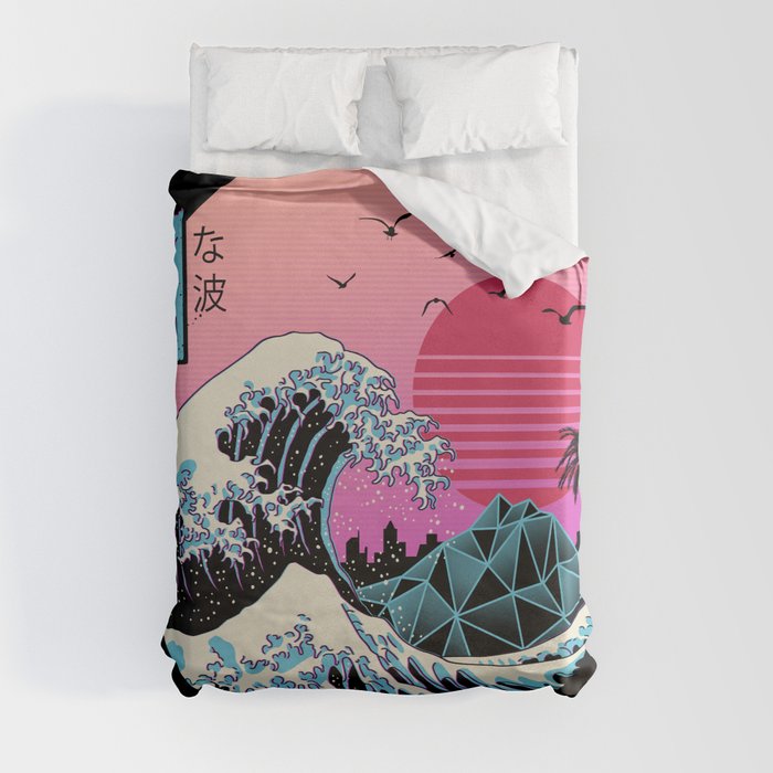 The Great Retro Wave Duvet Cover