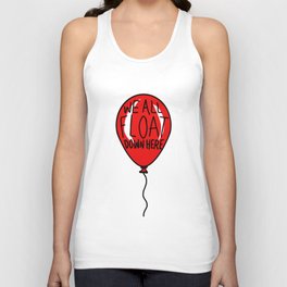 IT We All Float Down Here Red Balloon Unisex Tank Top