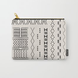 Hand-drawn Tribal Tattoos - Black on Ivory Carry-All Pouch