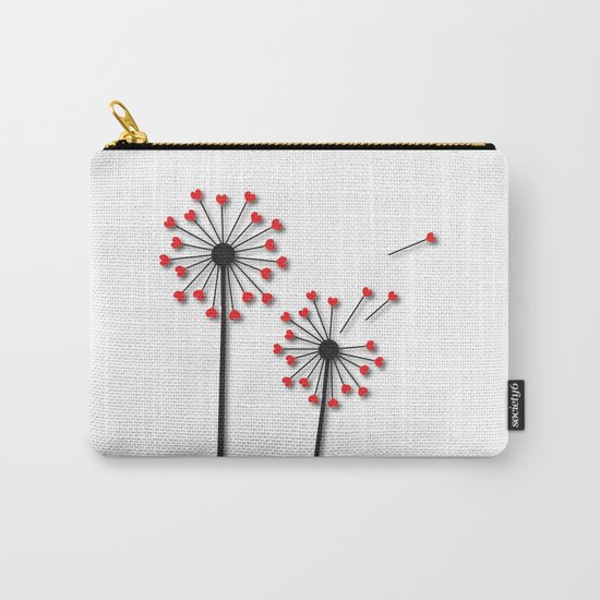 Dandelion Hearts Carry-All Pouch