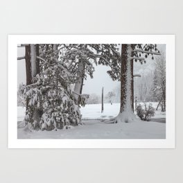 A winter scene 4 Art Print
