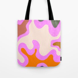 70s Colorful Retro Liquid Swirls Composition Tote Bag
