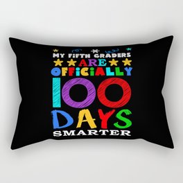 Day Of School 100th Smarter 100 Teacher 5th Grader Rectangular Pillow