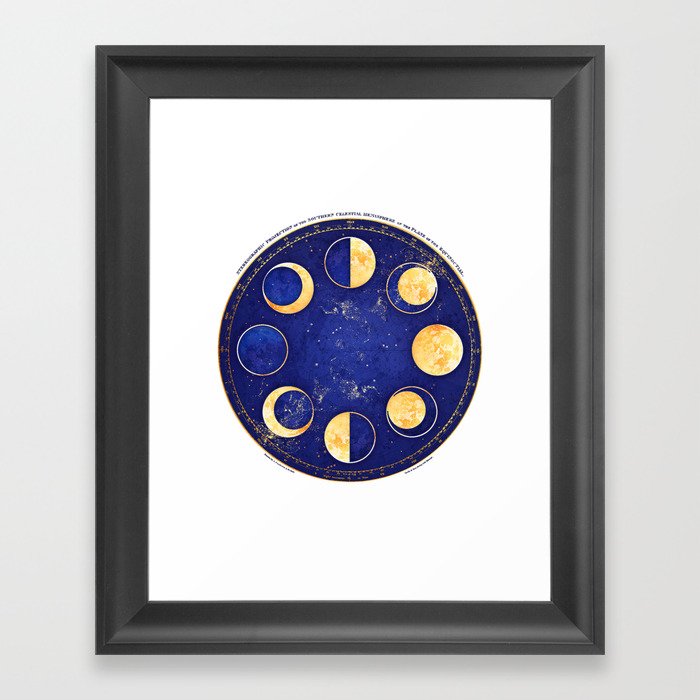 Celestial Atlas :: Lunar Phases Framed Art Print