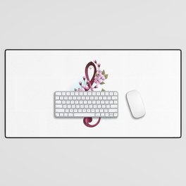 Treble Clef with Sakura Desk Mat