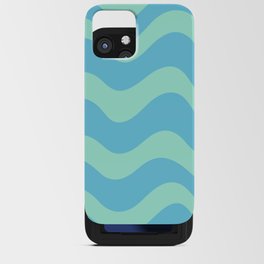 Retro Candy Waves - Blue iPhone Card Case