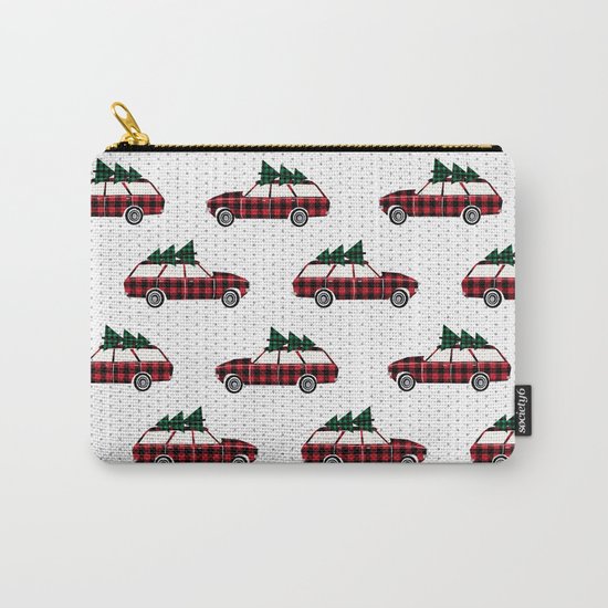 Christmas station wagon estate car holiday winter vacation vintage cars Carry-All Pouch