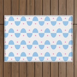 Frieze 5 blue and pink Outdoor Rug