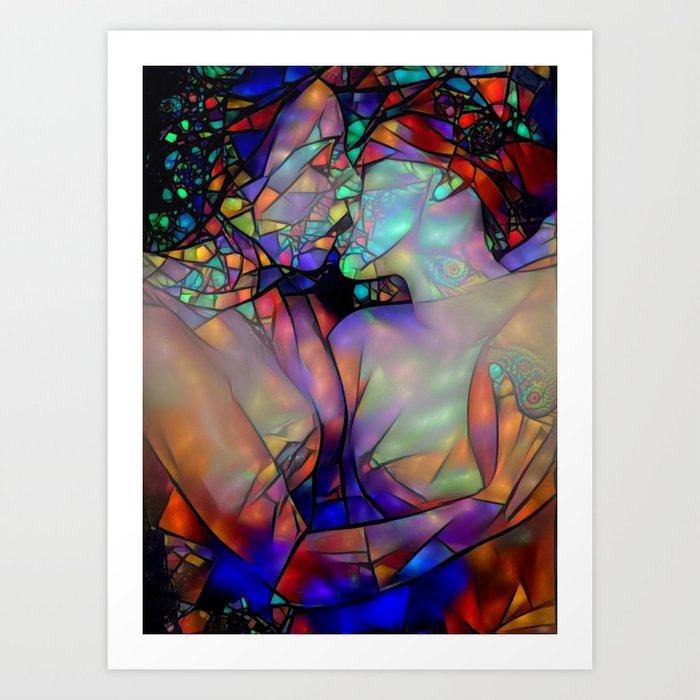 Let's get lost and forget the world beyond our lips and bodies. Art Print  by touchmedeeply | Society6