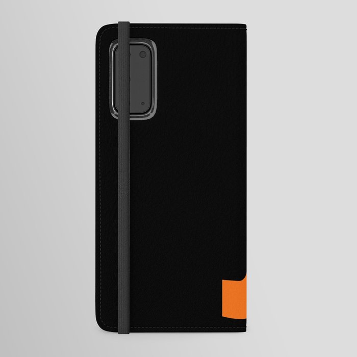 letter J (Orange & Black) Android Wallet Case