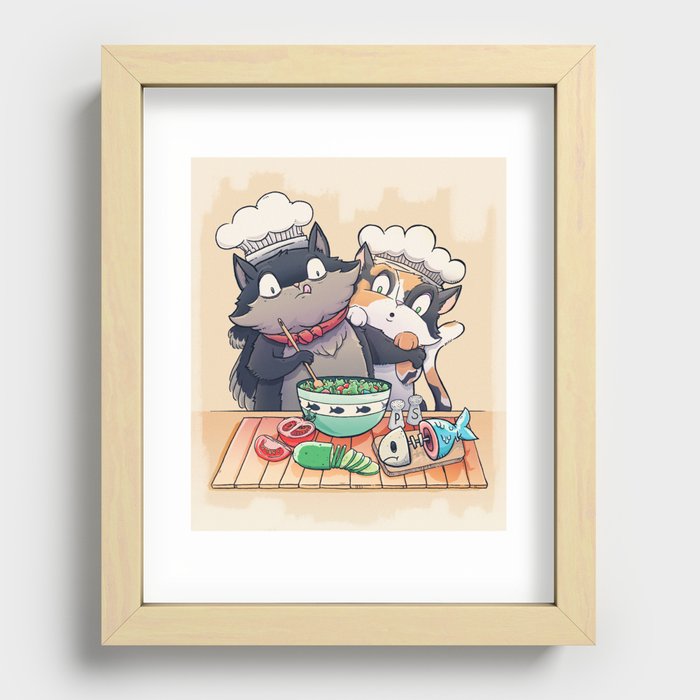 Little Chefs Recessed Framed Print