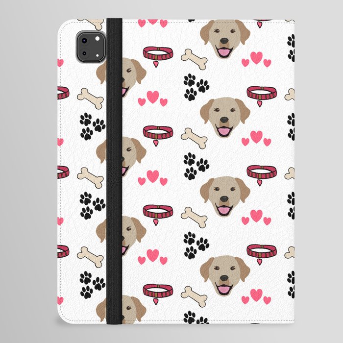 Golden retriever dog pattern iPad Folio Case