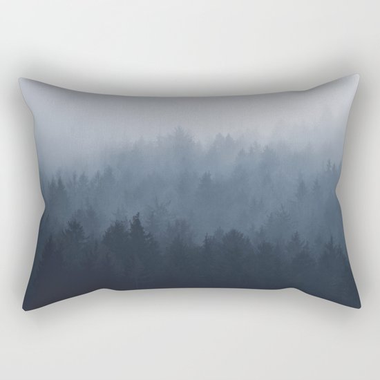 Fog in the forest Rectangular Pillow