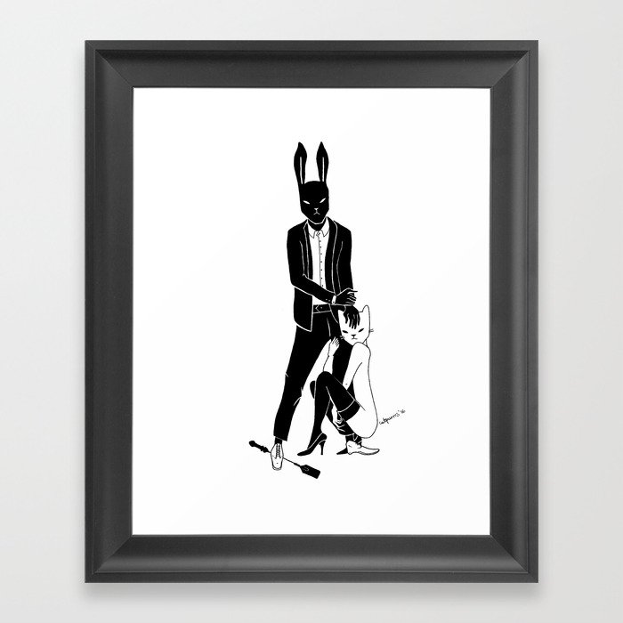 Mr Bunny is cruel Framed Art Print