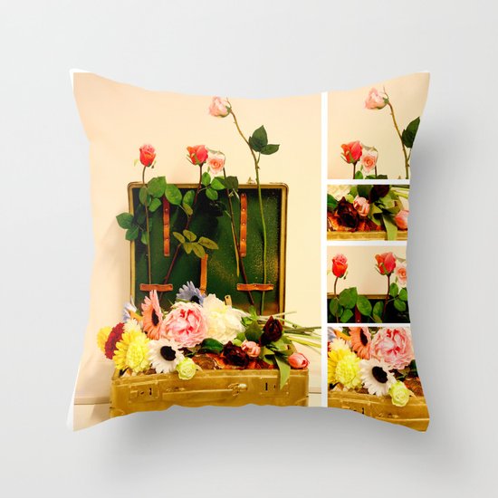 Travel happiness Throw Pillow