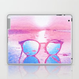 sunset glasses vaporwave impressionism painted realistic still life Laptop Skin