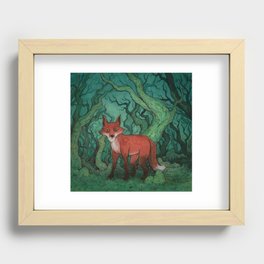 Woodland Fox Recessed Framed Print