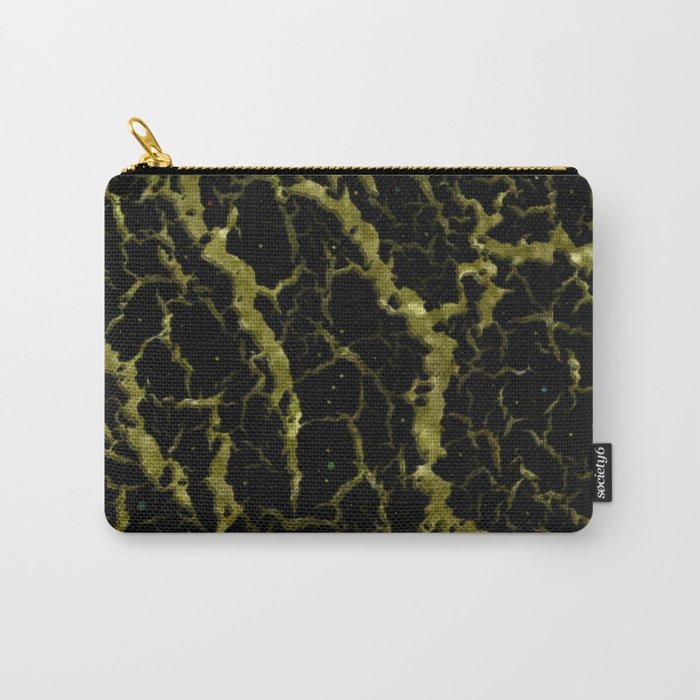 Cracked Space Lava - Glitter Gold Carry-All Pouch