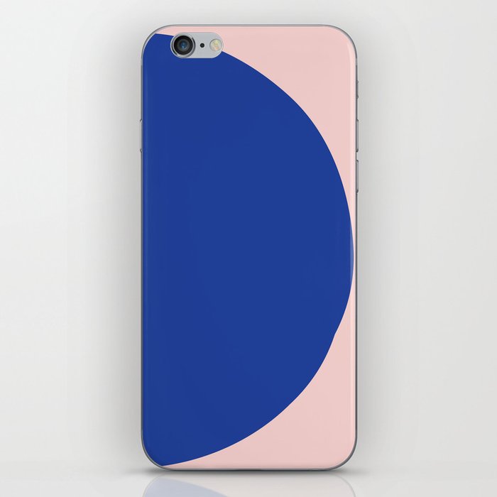 Margo Collection: Minimalist Modern Geometric Blue on Pink iPhone Skin