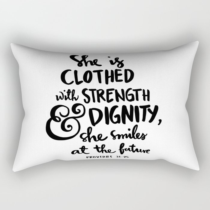 Proverbs 31:25 Rectangular Pillow
