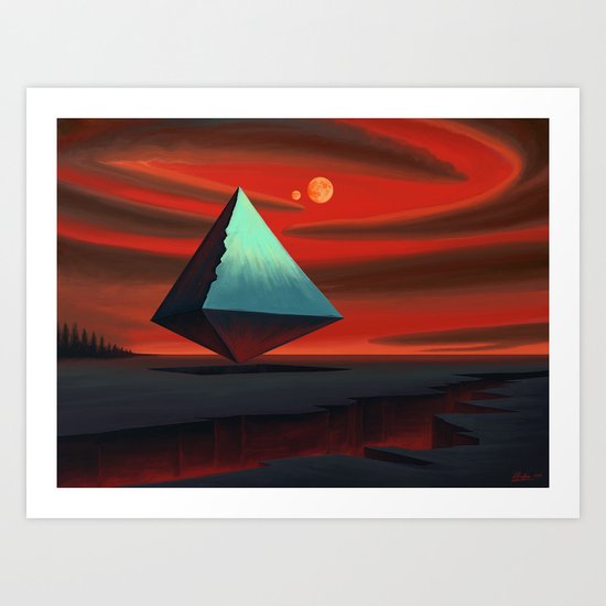 Moon Pyramid Art Print