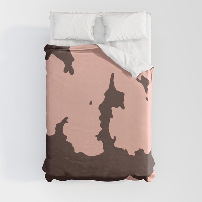 70s Howdy Cowhide in Pink and Brown Duvet Cover