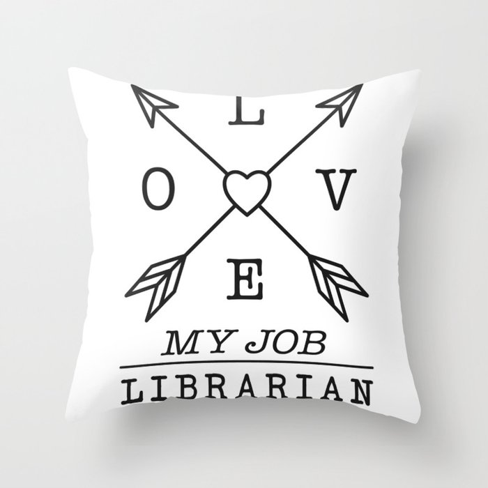 Librarian profession Throw Pillow