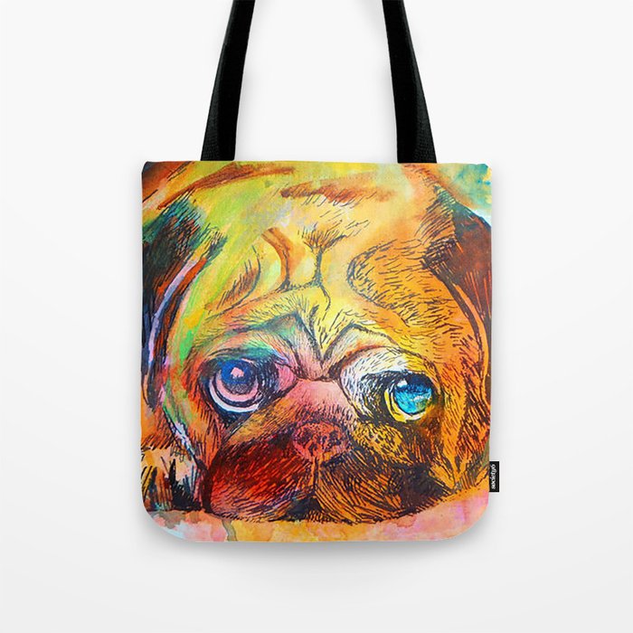 Pop Art Pug Tote Bag