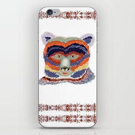 Grizzly in orange&blue iPhone Skin