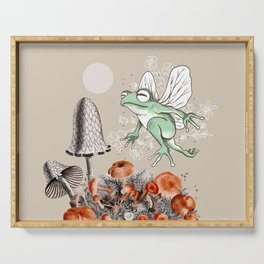 Mushroom Forest Frog Serving Tray