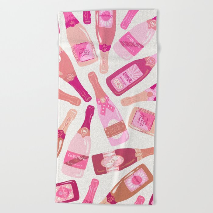 French Champagne Collection – Pink Beach Towel