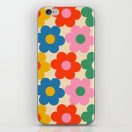 Little Flowers Colorful Floral Pattern in Rainbow Pop Colors 3 iPhone Skin