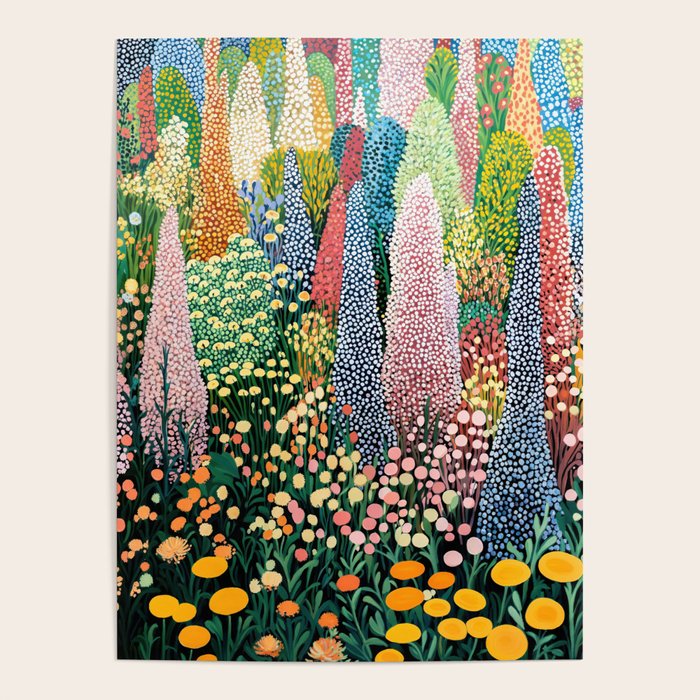 Floral Art Botanical Wall Art Maximalist Art Dopamine Decor Flower