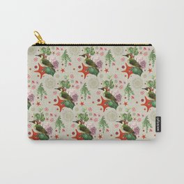 Flora and Fauna with Woodpecker pattern Carry-All Pouch