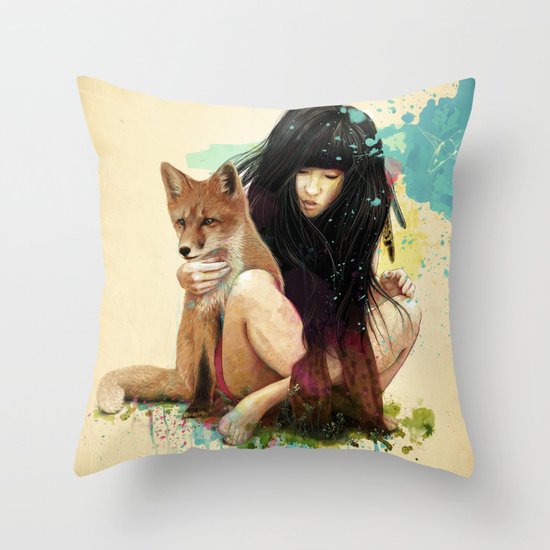 Fox Love Throw Pillow