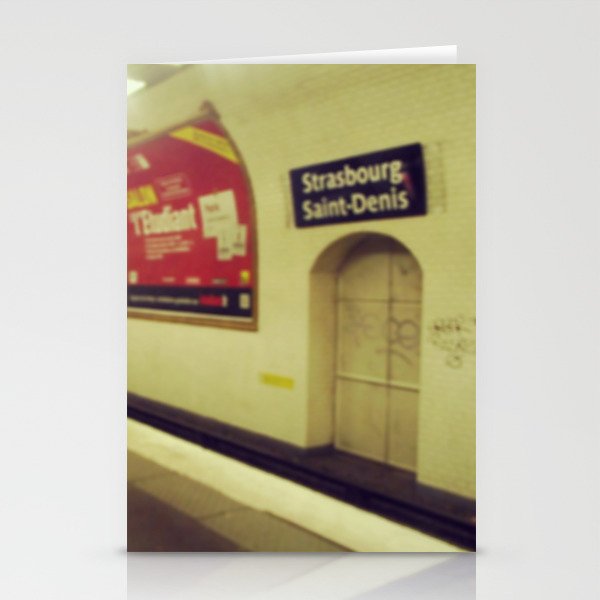 Unfocused Paris Nº 11 | Strasbourg Saint Denis metro station | Out of focus photography Stationery Cards