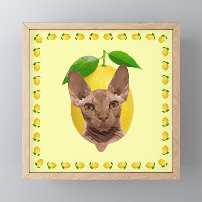 Lemon Framed Mini Art Print