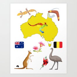 Australian icons Art Print