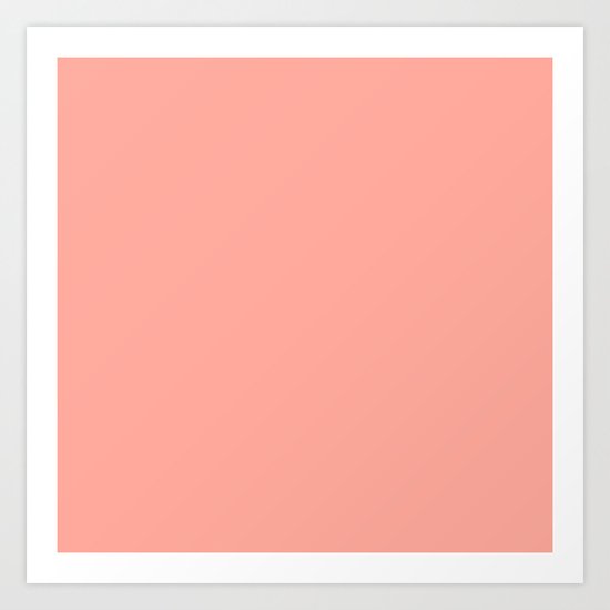 Simply Salmon Pink Art Print
