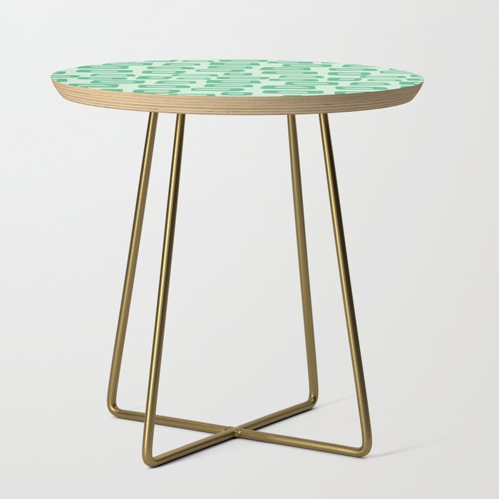 Mid Century Modern Styled Retro Tiled Pattern - Light Green Side Table
