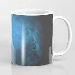 #19 The Orion Nebula in Neon Blue. Stars of a planet and galaxy in outer space in a neon bluek color. Space background and texture.  Coffee Mug