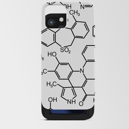 Chemistry chemical bond design pattern background white iPhone Card Case