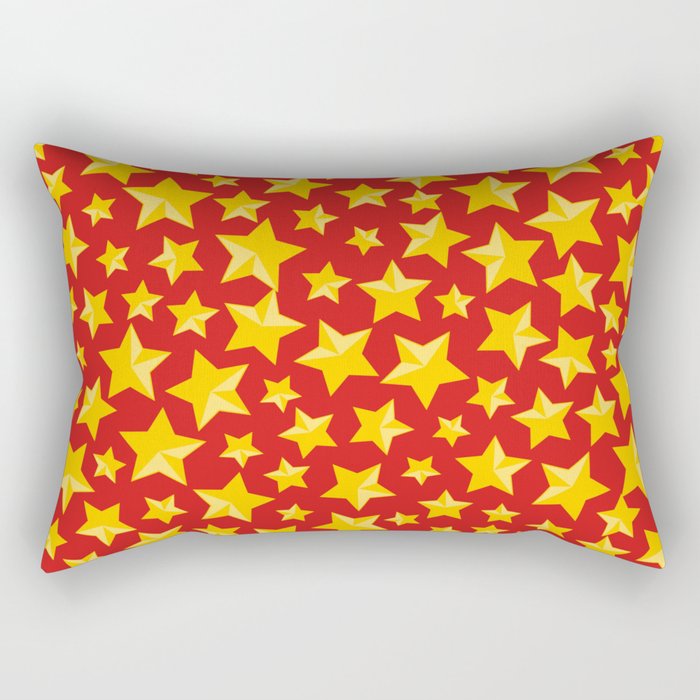 Shiny Stars Pattern Rectangular Pillow