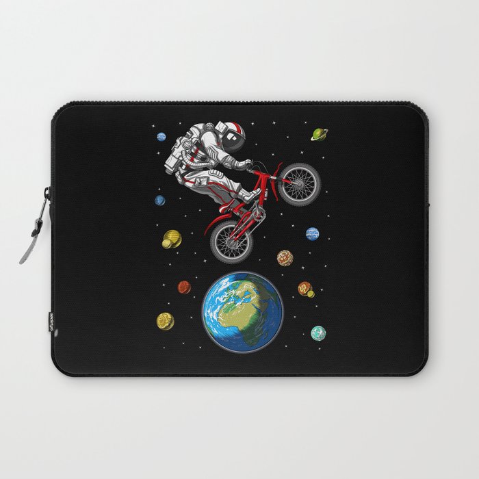 Space Astronaut Bike Jumping Laptop Sleeve