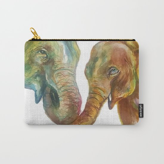 Mommy and Baby Elephant Carry-All Pouch