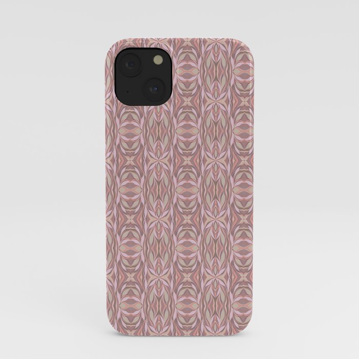 Tile Print- Monochrome Pink iPhone Case