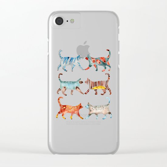 Cat Collection: Watercolor Clear iPhone Case