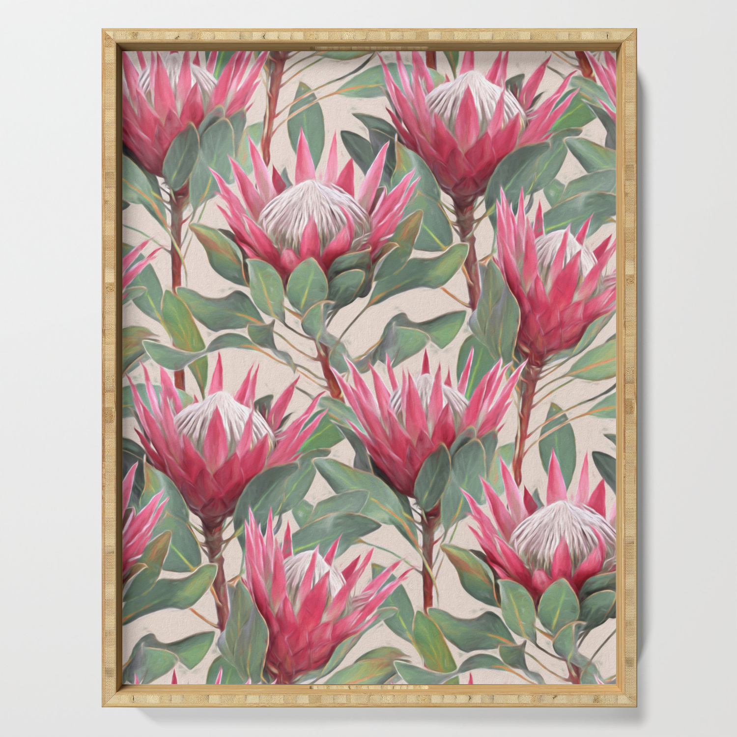 Protea Creme Table Runner